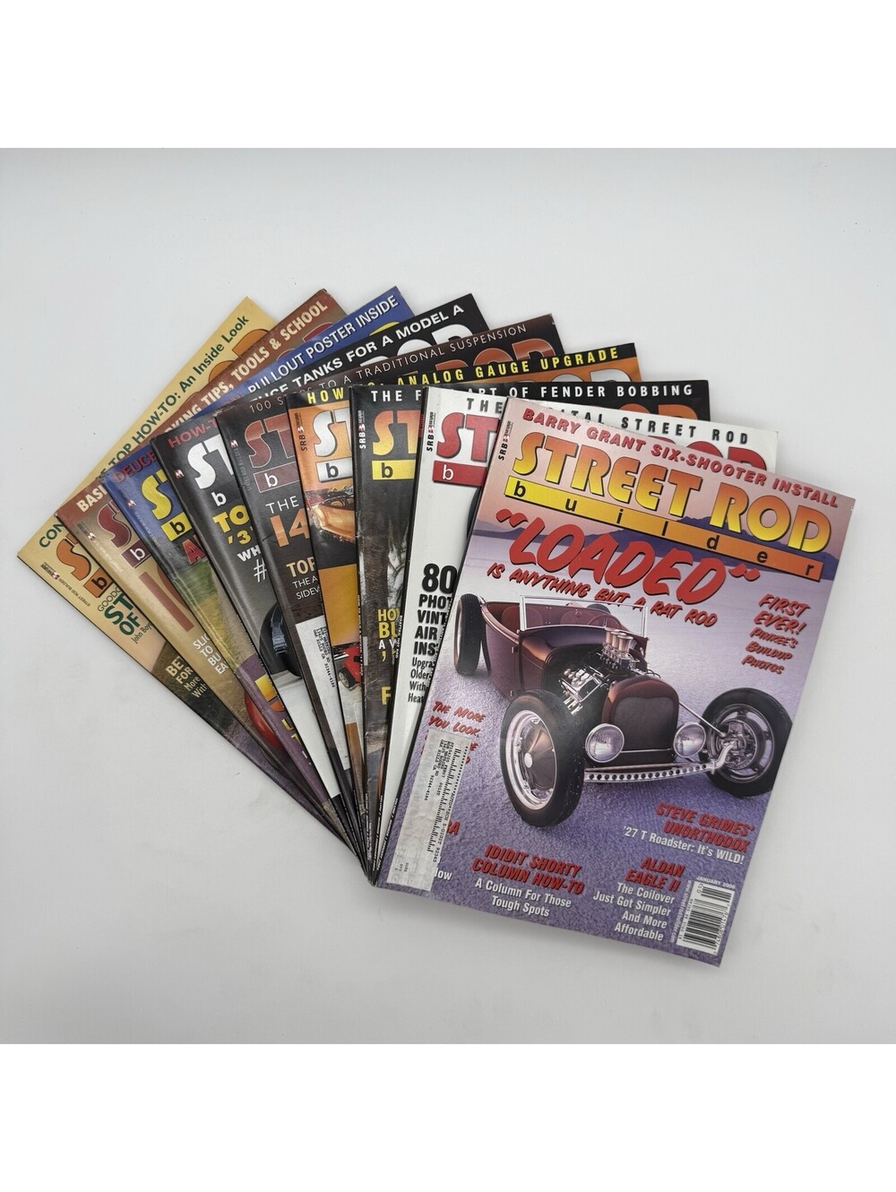 Lot Of 9 Street Rod Builder Magazine, 2006 Vintage